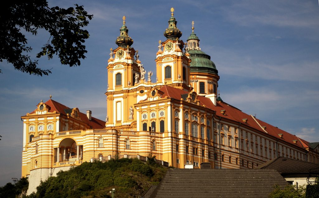 Stift Melk, sonnenbeschienen